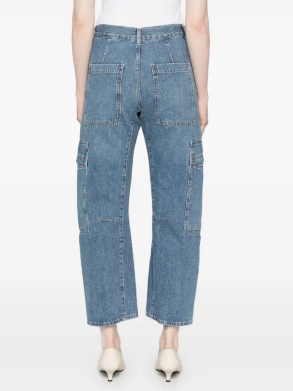Citizens of Humanity Marcelle Cargo Jeans iElysian Blue Carpenter Denim Pants 30 - Picture 2 of 13